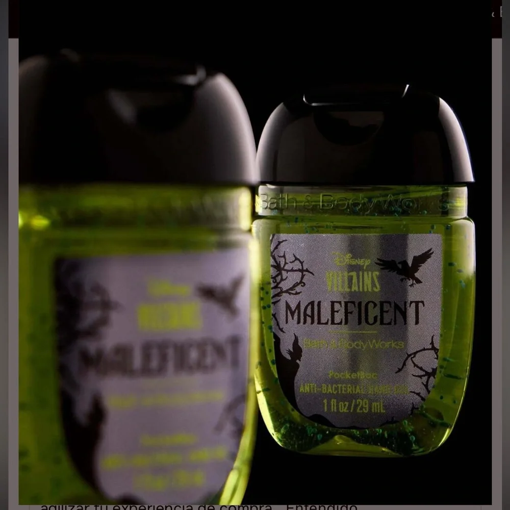 BATH & BODY WORKS Maleficent Glow-In-The-Dark PocketBac Holder & Hand Sanitizer